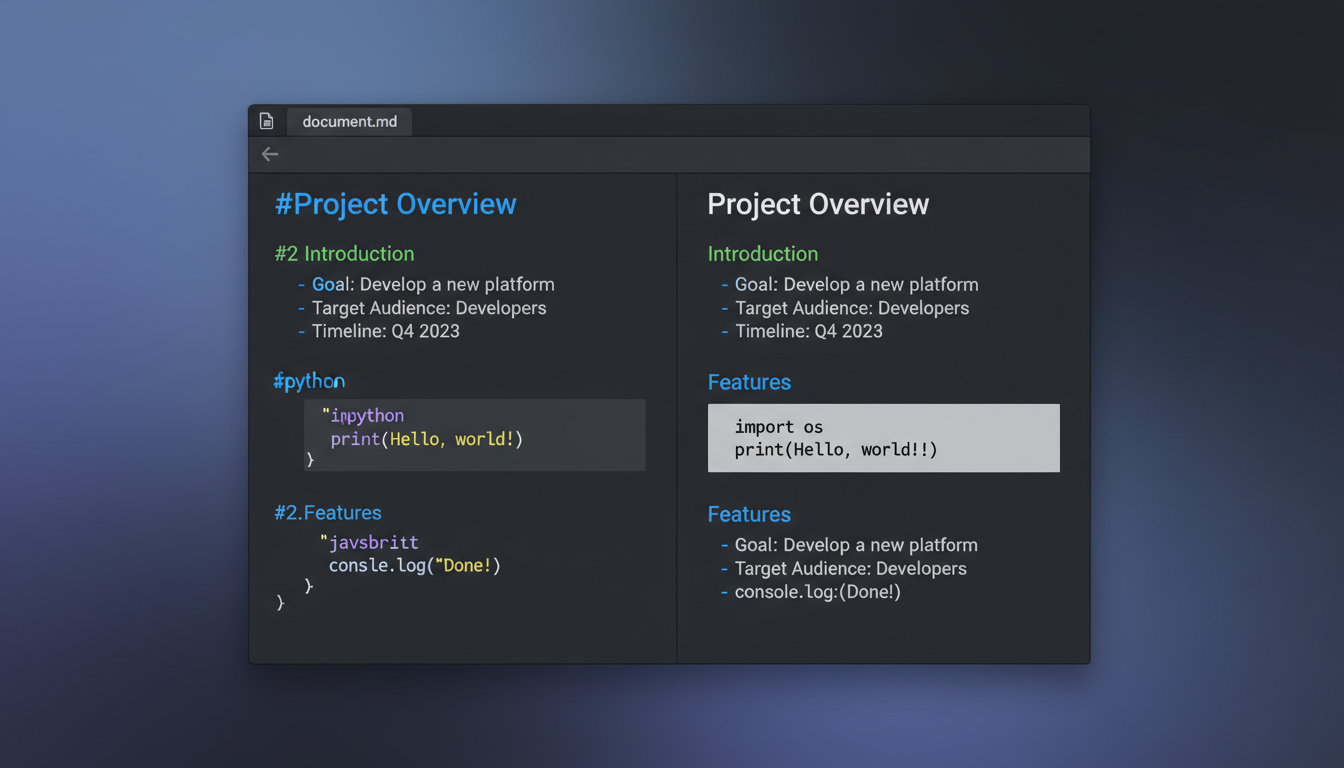 Markdown file editor